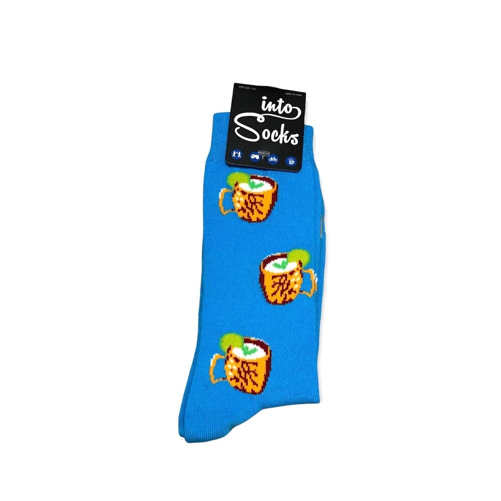 Into Socks Men's Crew Socks - Blue - One Size